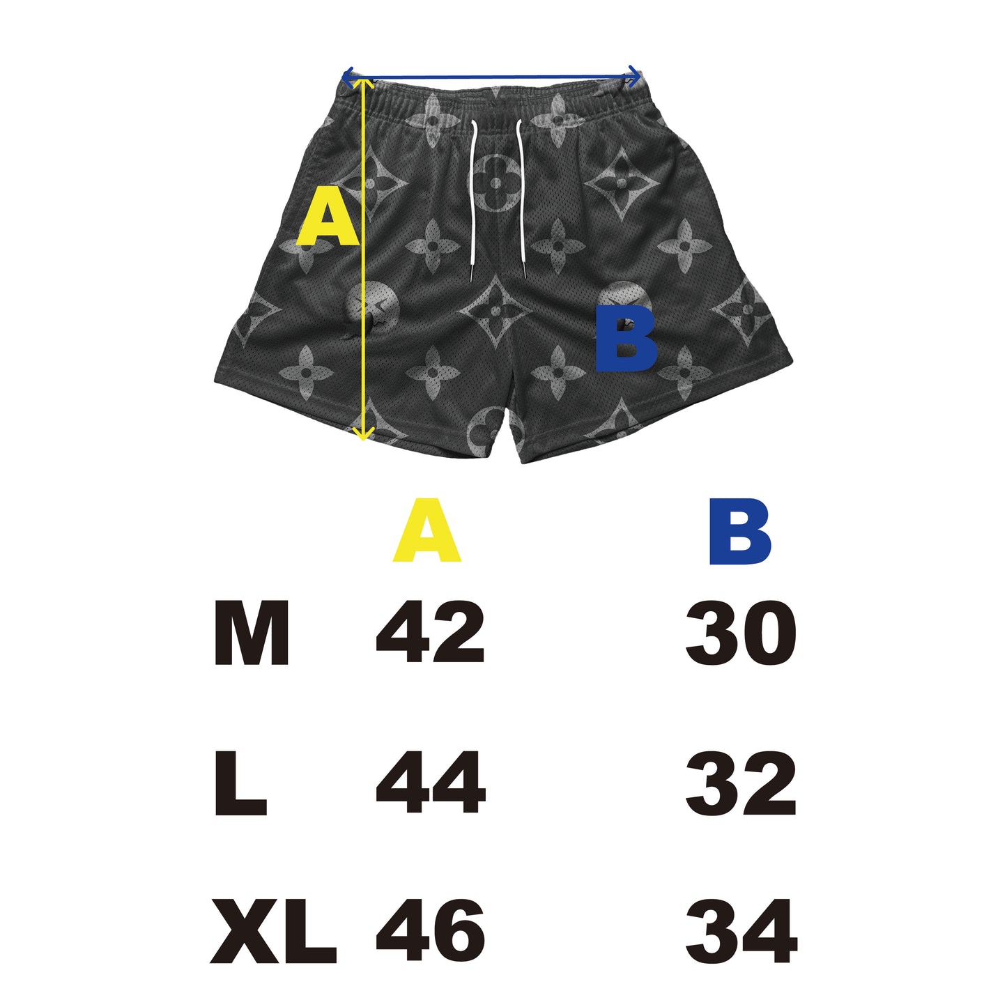 Monogram mesh short🤧