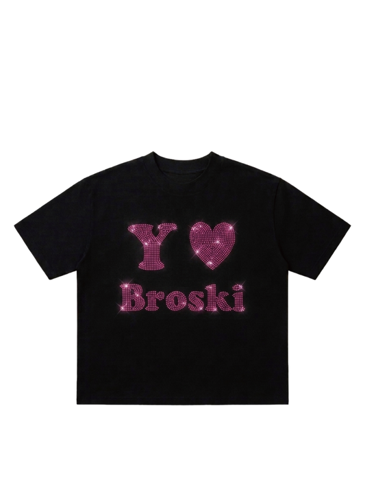 Yo Broski Rhinestones T-shirt