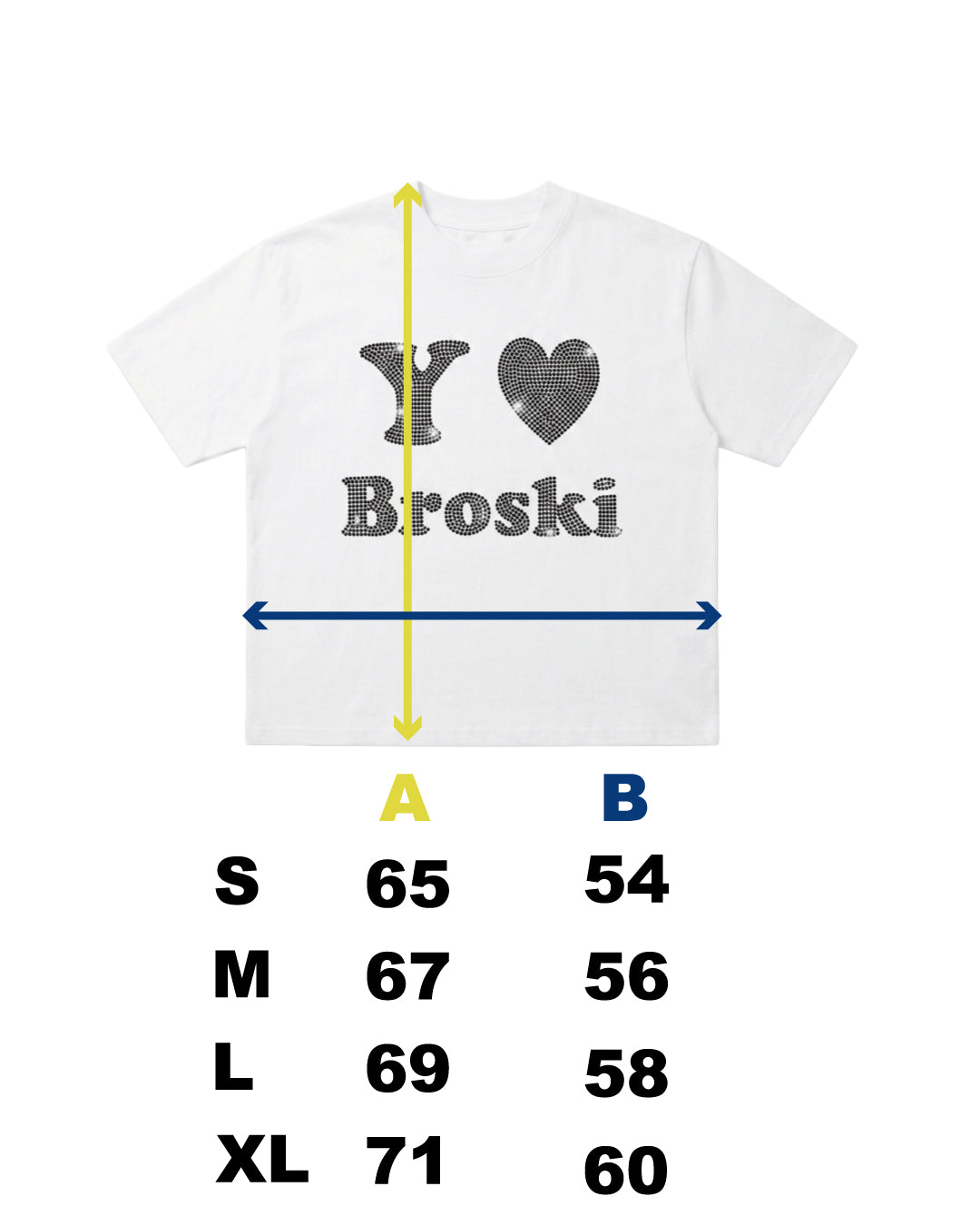 Yo Broski Rhinestones T-shist
